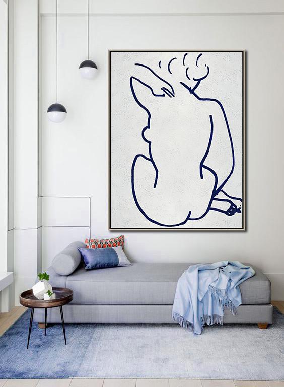 Navy Blue Nude Art #NV257B - Click Image to Close